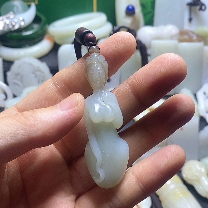 福***造和田玉未镶嵌挂件