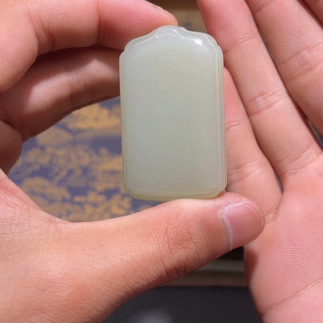 和田玉无事牌吊坠多样性发一未镶嵌昱*