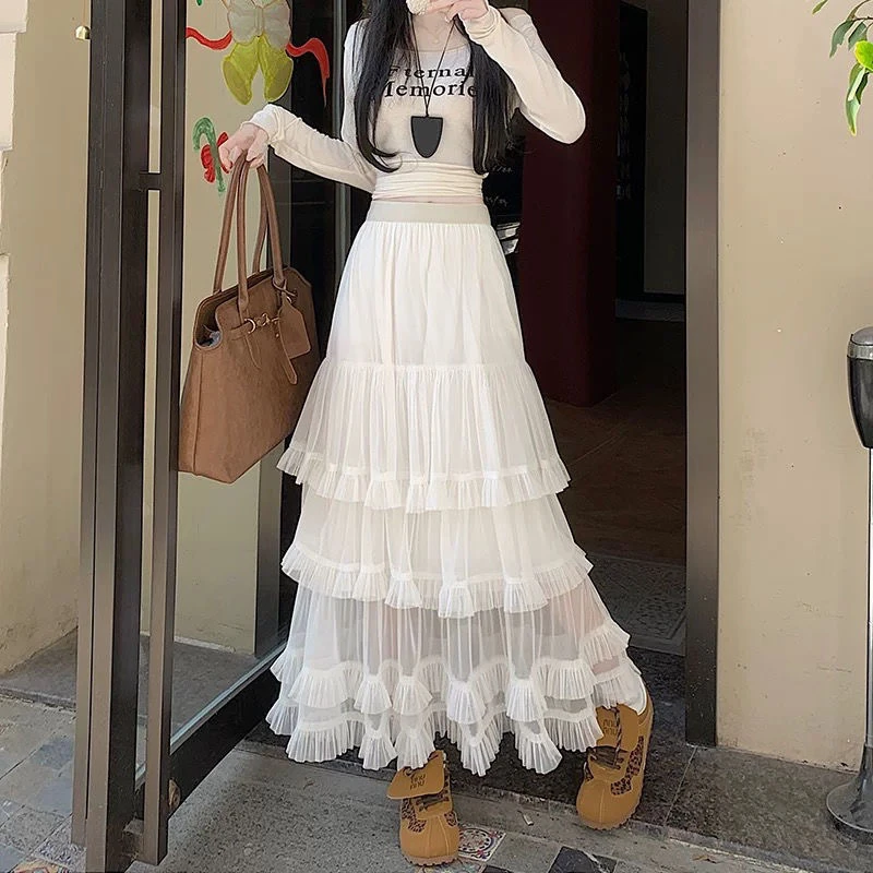 【编号901-950】新款蕾丝半身裙蛋糕仙女裙网纱拼接裙