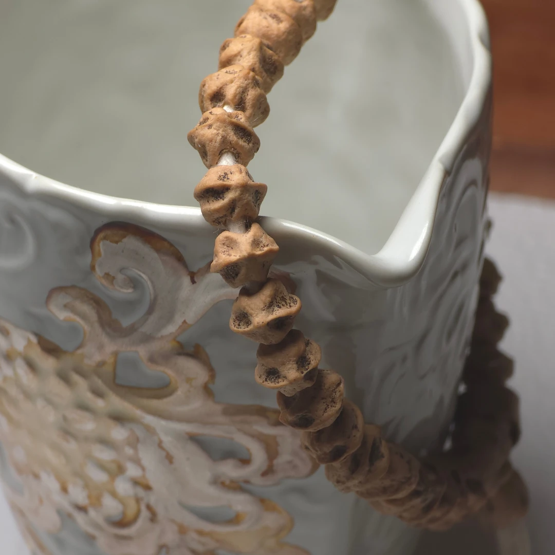 热振百香籽原桩油皮横打克罗心手持手钏