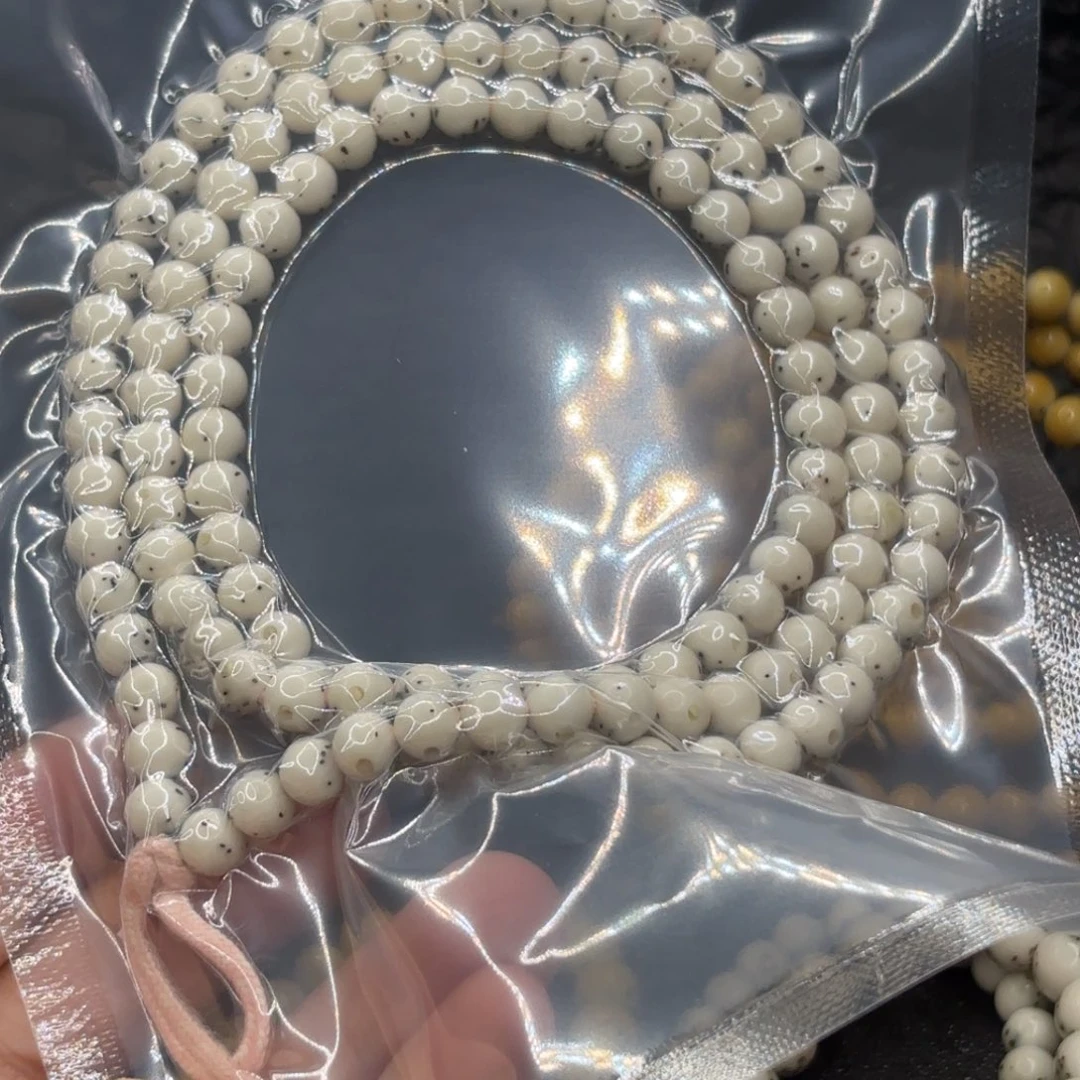 星月菩提吊坠6mm圆珠月大留白小冰糖