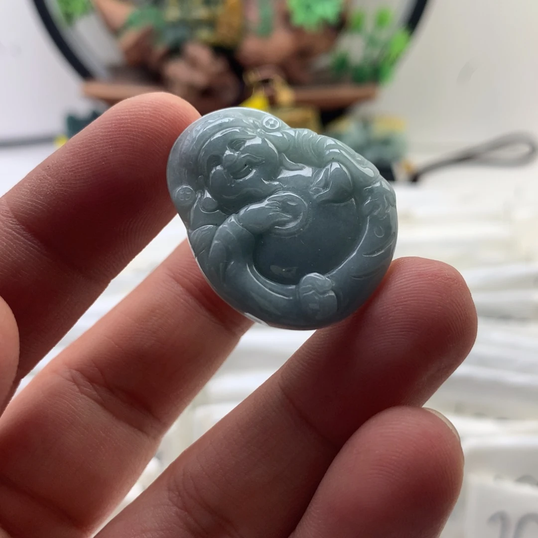 颈饰未镶嵌翡翠财神