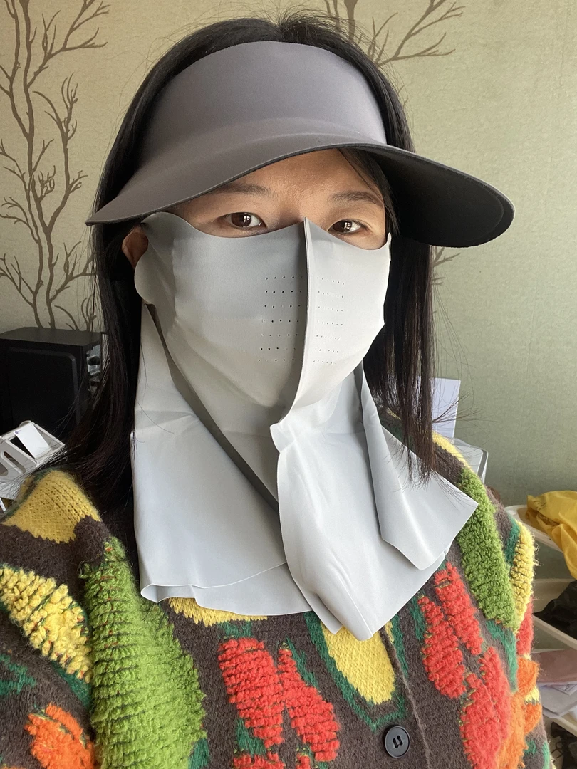 冰丝面罩男女全脸口罩脸基尼遮阳护颈