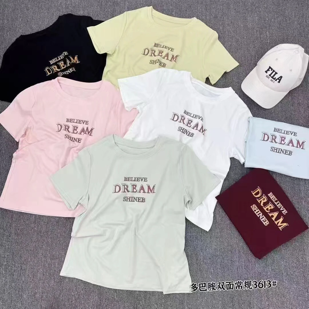 【亏本清仓】3613T恤夏季新款DREAM图案短袖显瘦宽松百搭女