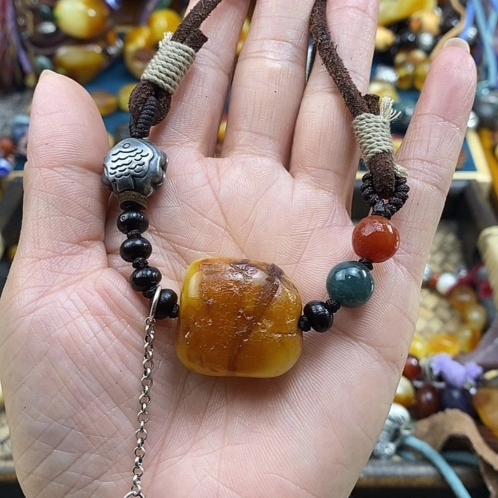 蜜蜡未镶嵌项链项链