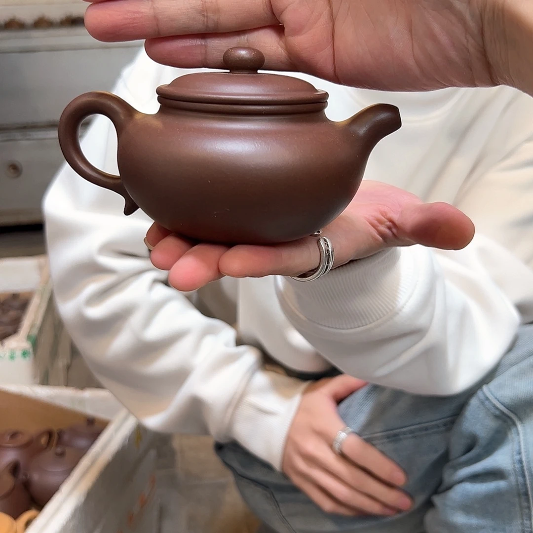 茶壶紫砂老紫泥仿古瑕