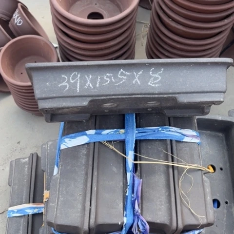 紫砂花盆100-4。微瑕39-15.5-8
