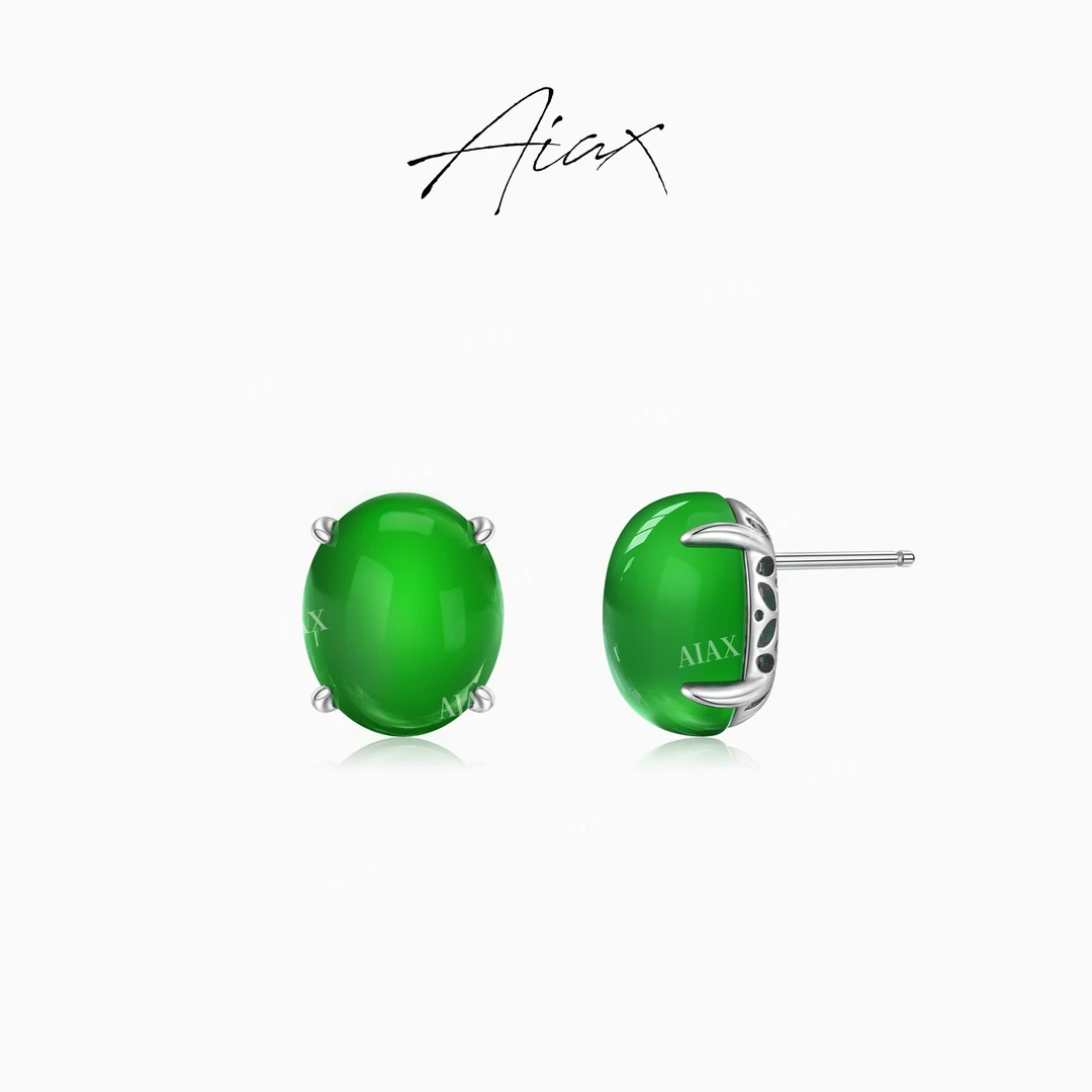 925银耳饰 新中式优雅气质蛋面耳环TSL1855