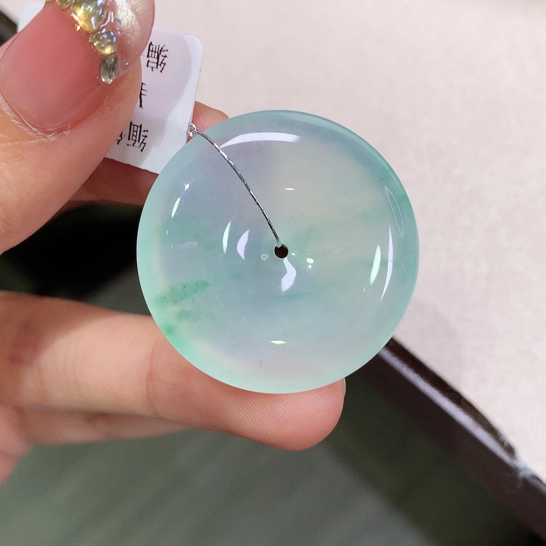 翡翠未镶嵌颈饰30-5.5