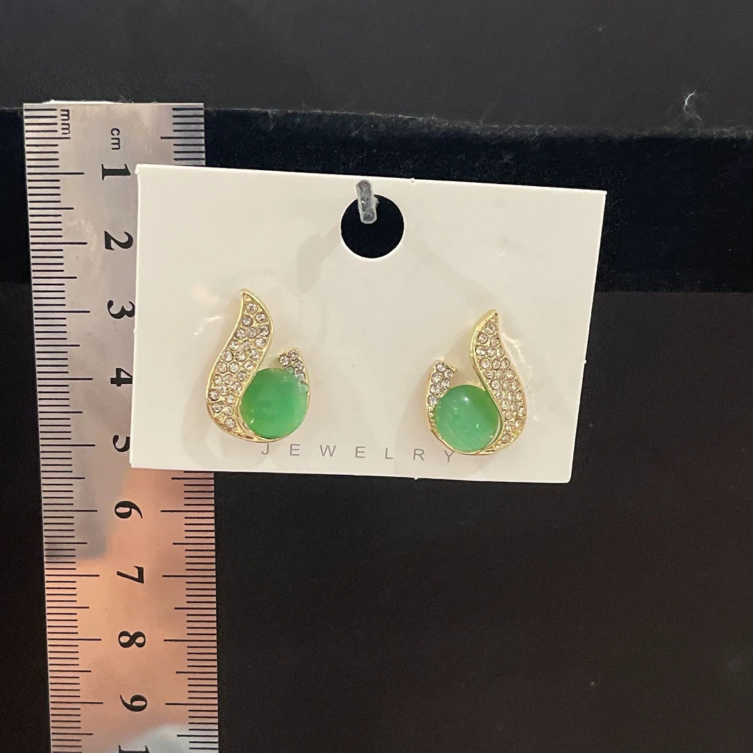 铜合金无非金属耳饰 铜合金秋 猫眼 R1213新款秋冬时尚