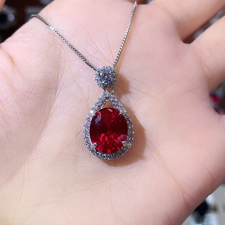 吊坠925银鸽血红吊坠白1012