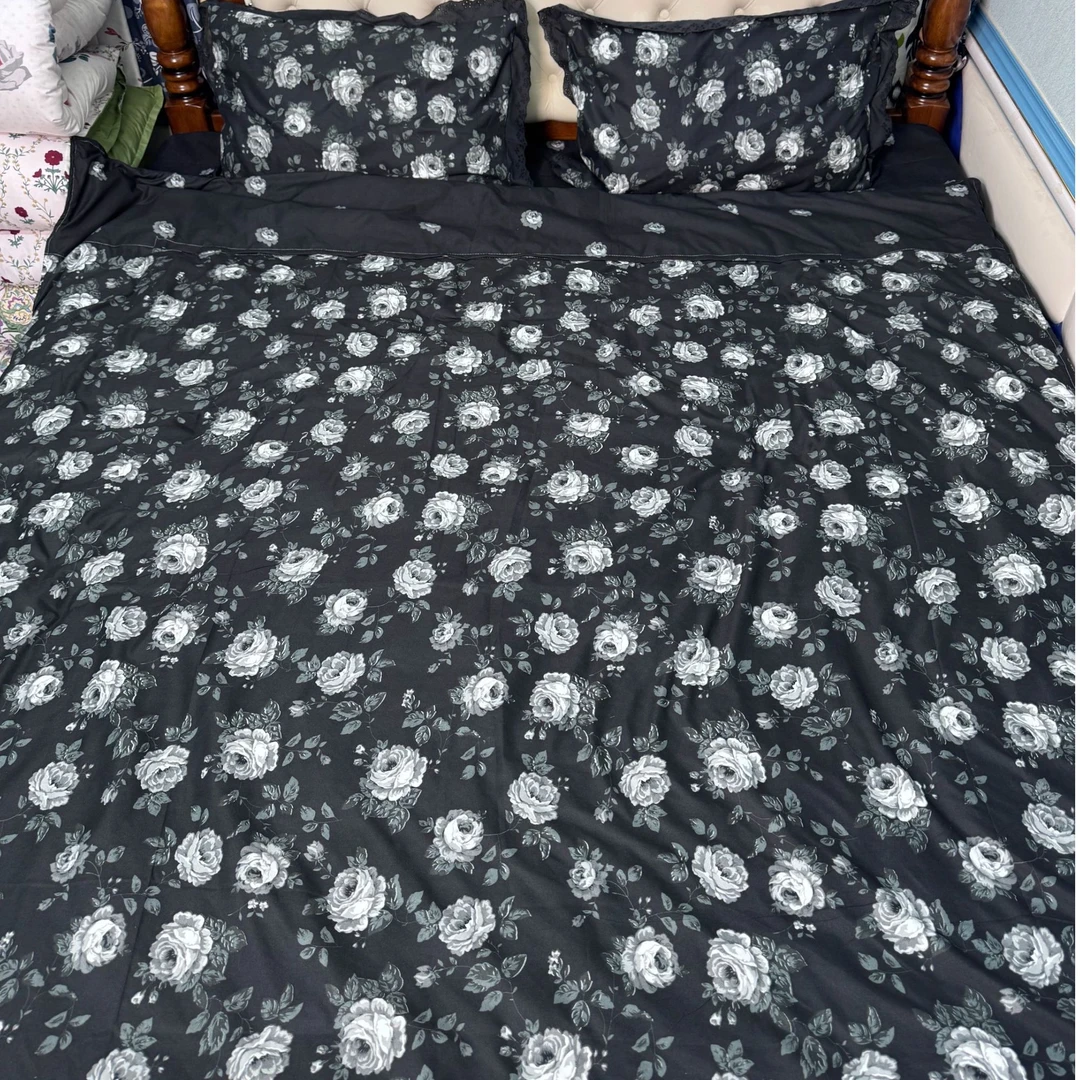 2025年新款【黑玫瑰】双人四件套 欧式风格 舒适柔软时尚酒店室内