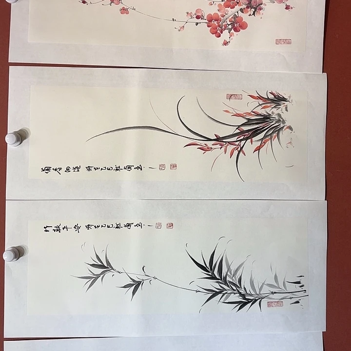 国画听兰老师花鸟