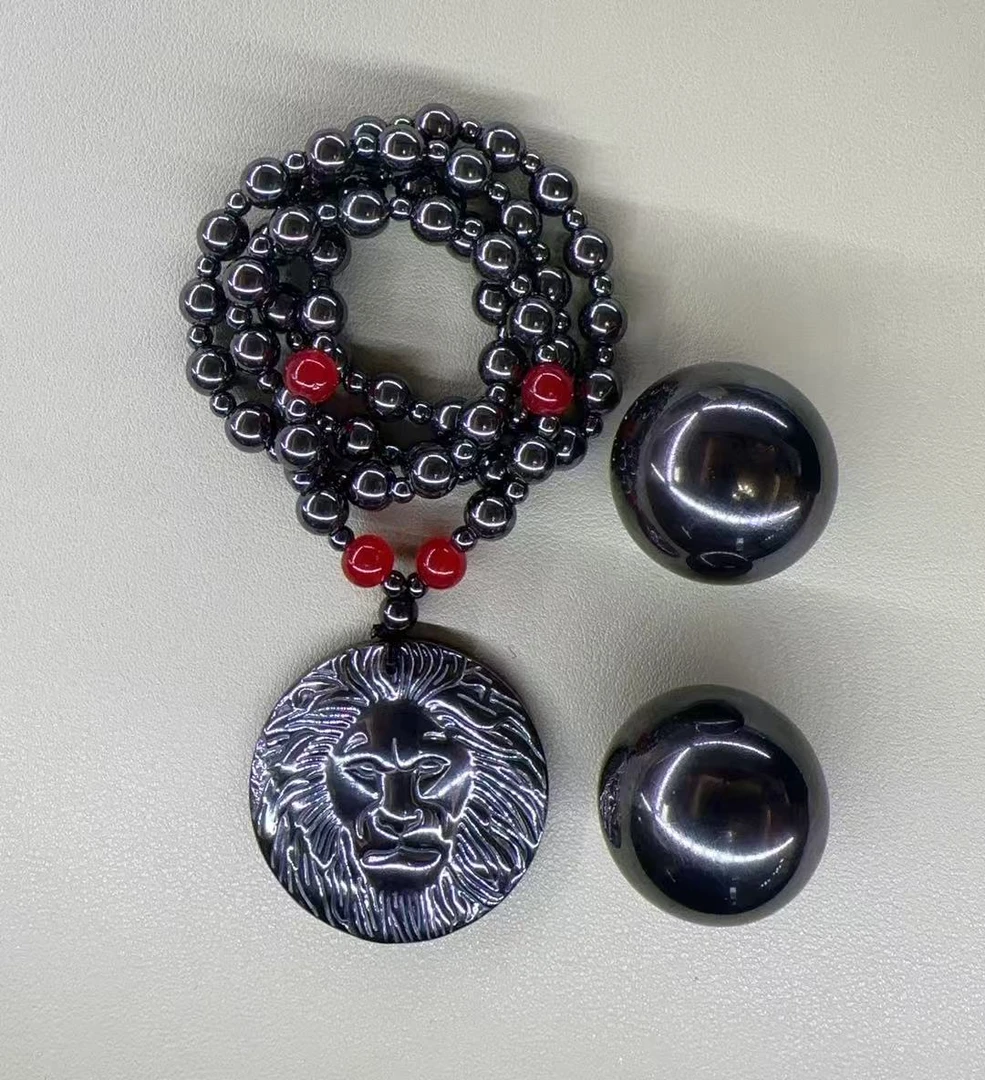 【护心牌】正品-波陨磁高端护心牌项链带两手球