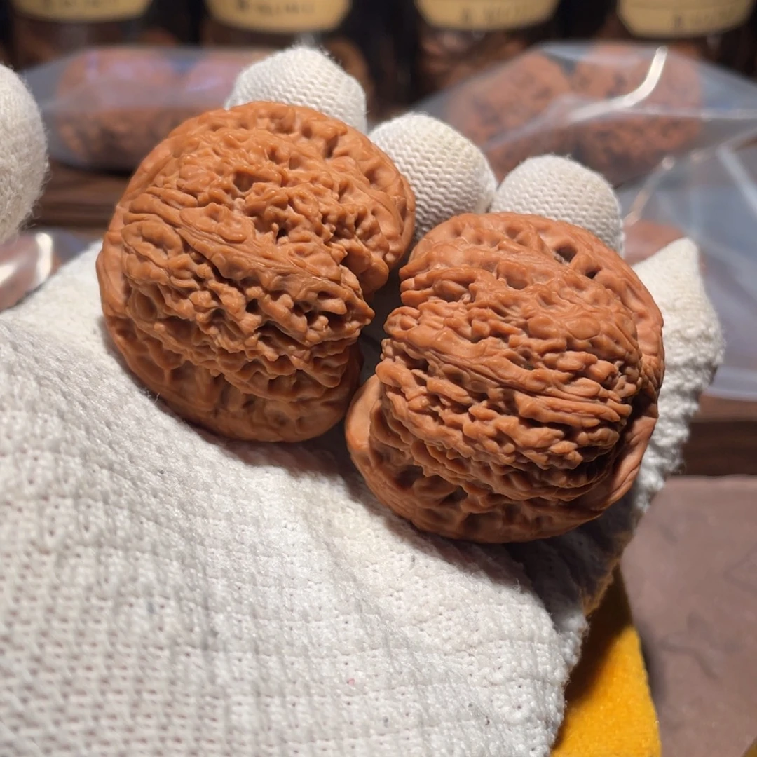 把件文玩核桃47拉丝蚂蚁纹球疆