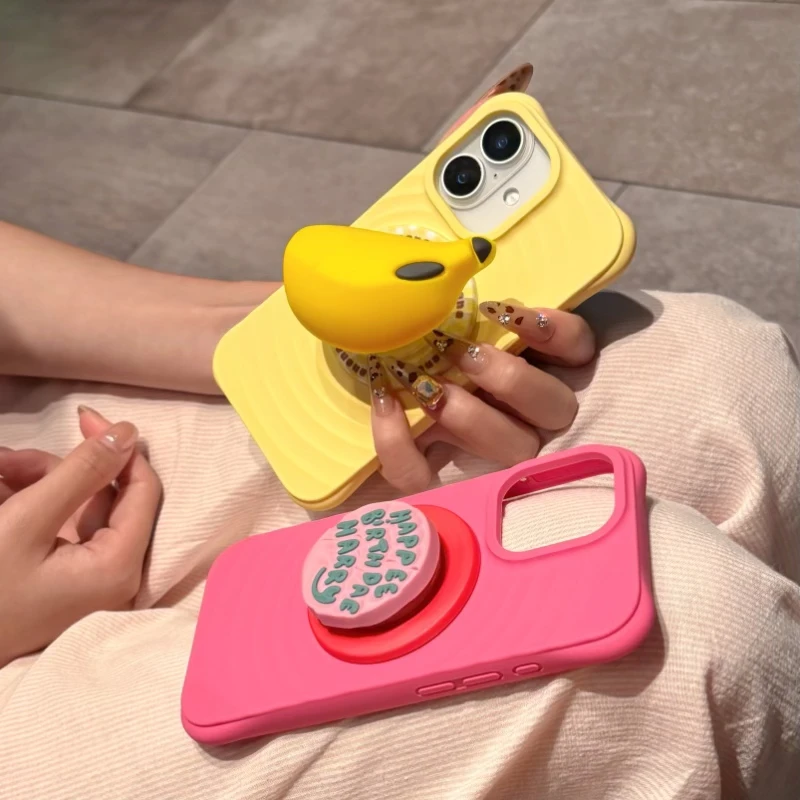 （单支架）哈利生日蛋糕香蕉硅胶磁吸支架强磁卡通创意神器