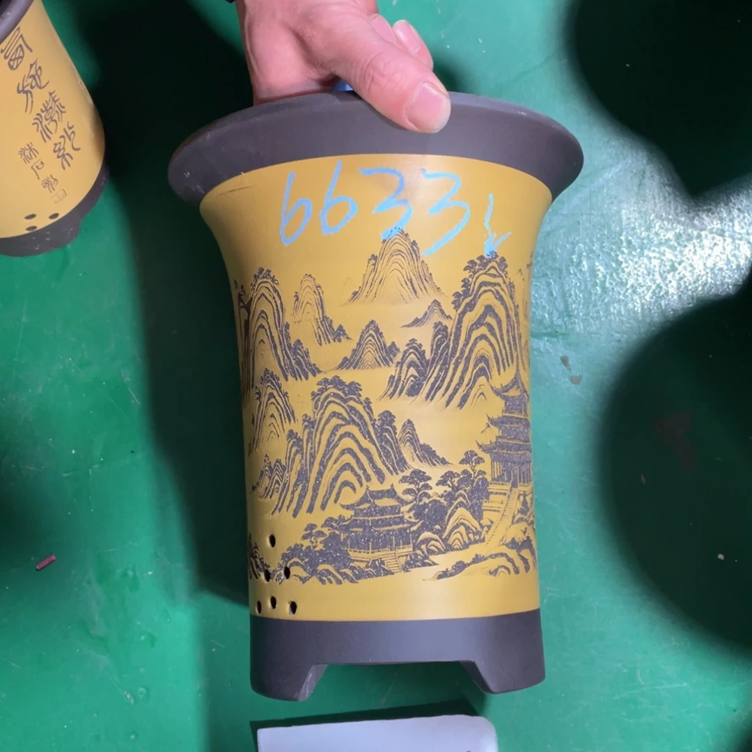 紫砂花盆微瑕大号