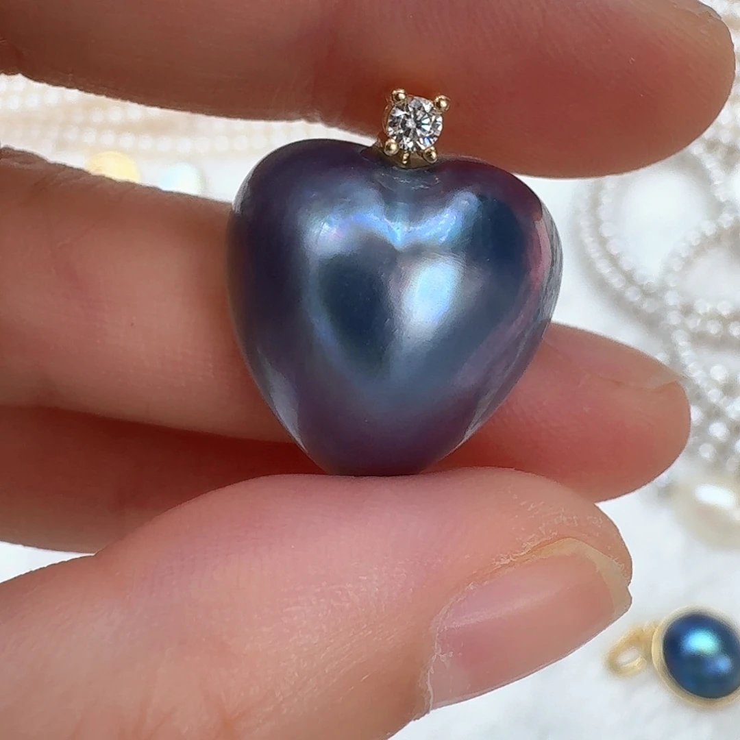 颈饰拼合珍珠（马贝珠）银S925镶嵌