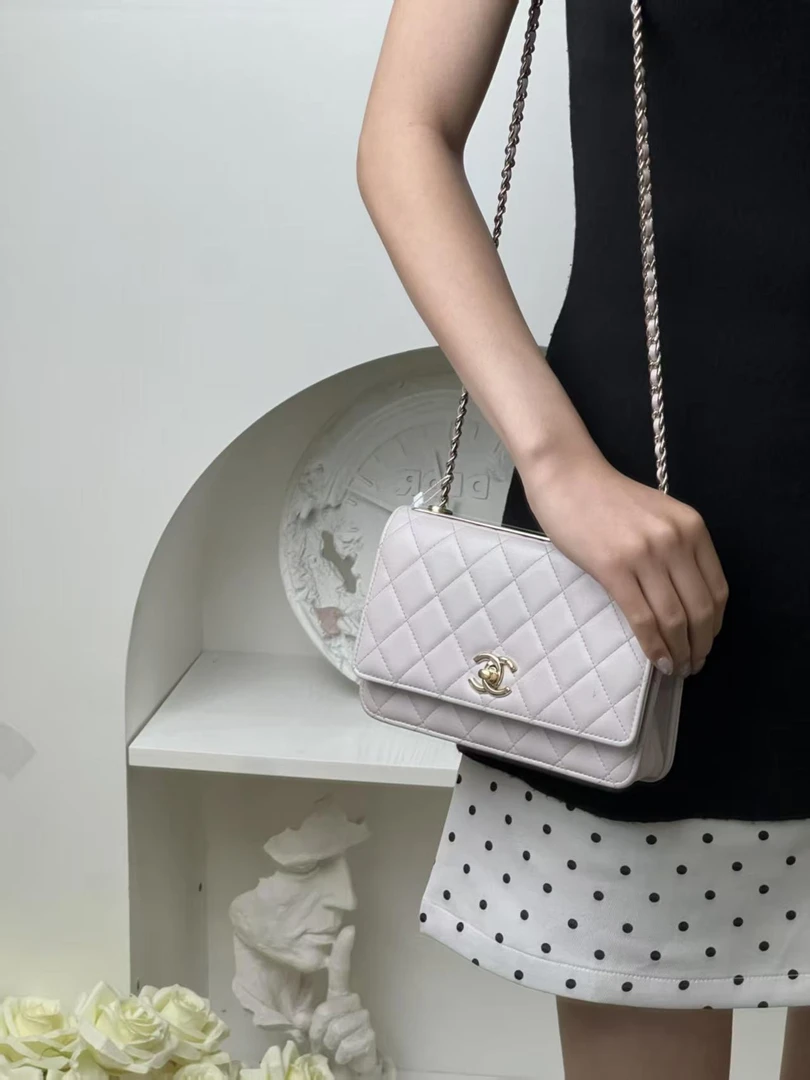 95新 Chanel/香奈儿 香奈儿 trendy cc woc灰金羊/优品