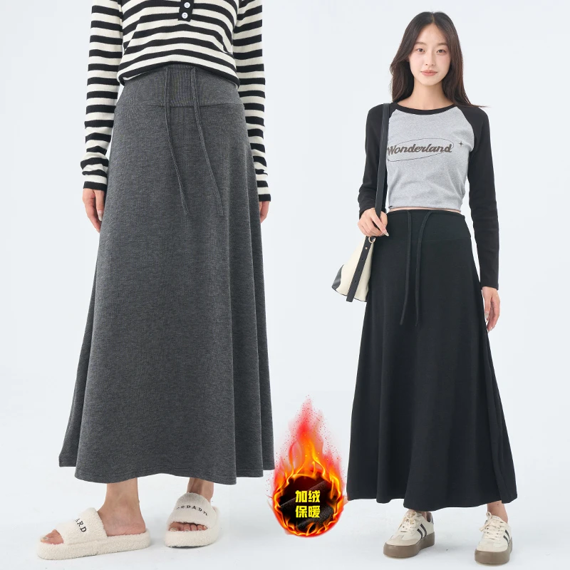 【秋天的第一条孕妇半身裙】【糯叽叽】孕妇装显瘦中长款糯米裙A字裙