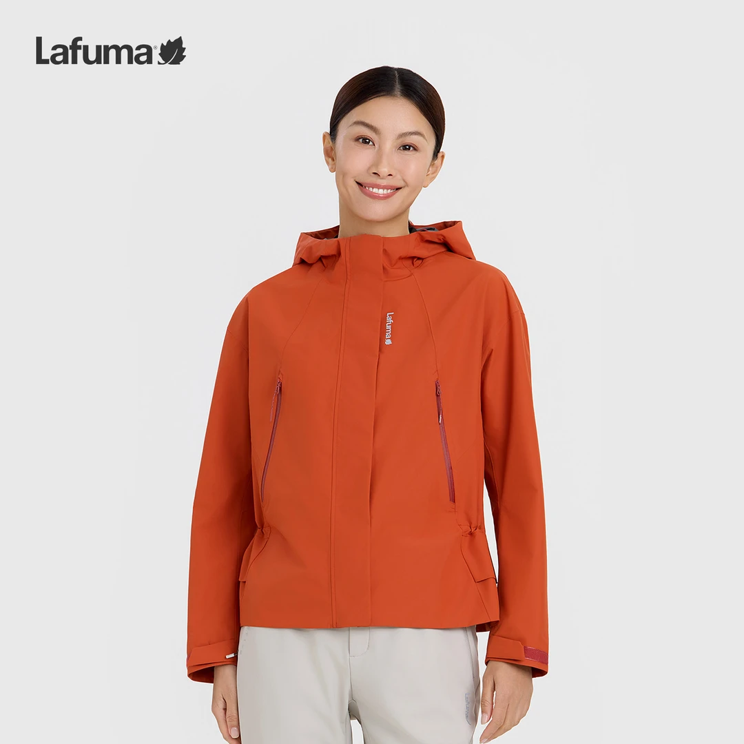LAFUMA乐飞叶户外25秋冬连帽防水防风冲锋衣女宽松夹克LFJA5CS70