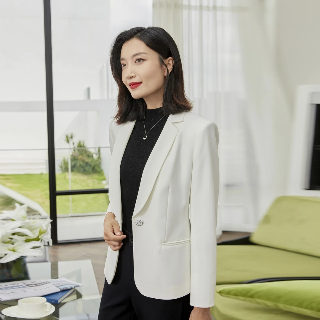 【思思专属】秋季商务通勤百搭女西服一粒扣显瘦外套商场同款