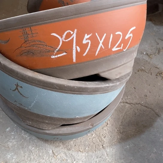 紫砂花盆60-3微瑕29.5-12.5