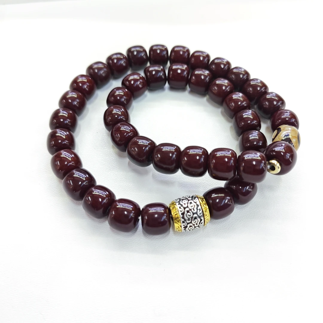 10mm车厘子色菩提双圈手串A338 dj