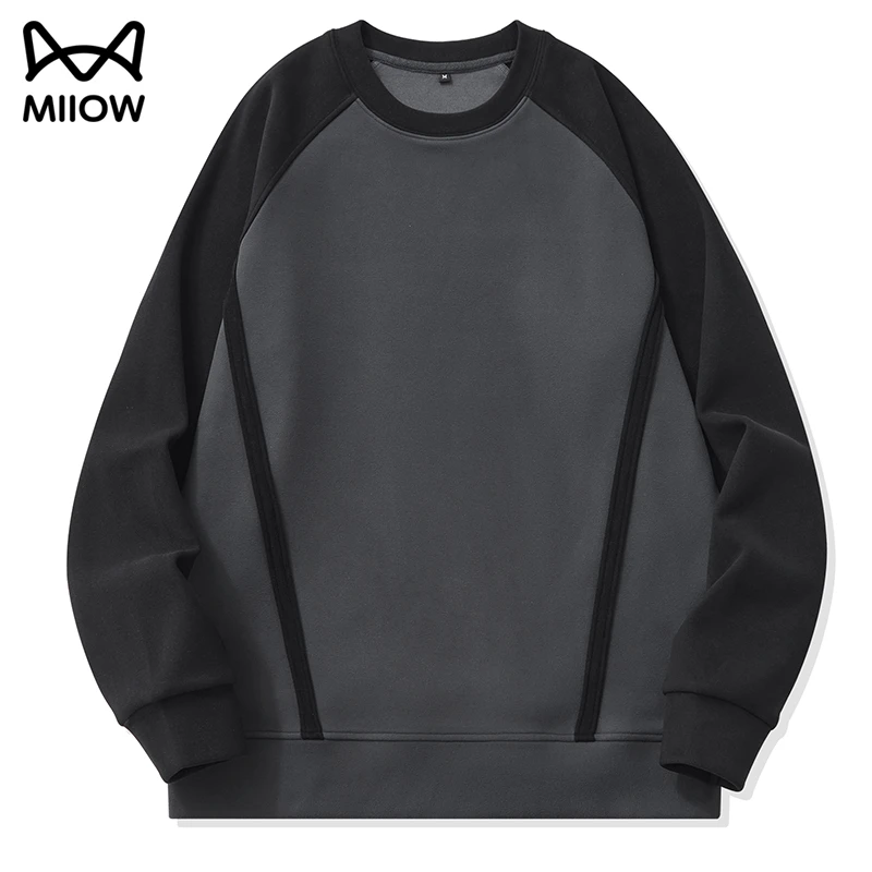 猫人男士双面德绒卫衣拼接亲肤云朵绒秋冬季保暖2025爆款长袖衣服