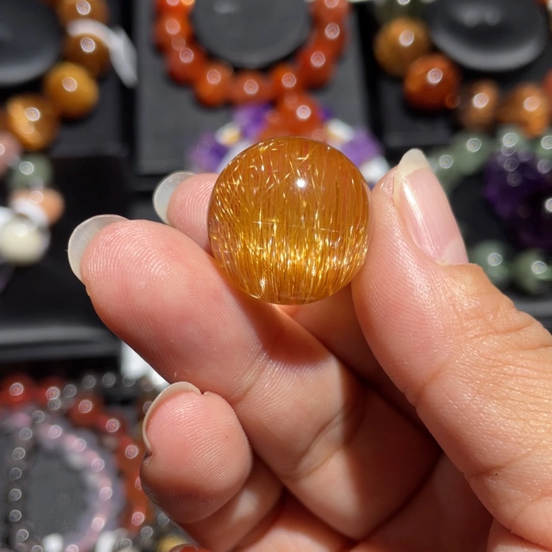 水晶单珠未镶嵌闫****?铜发晶单珠20.3mm左右