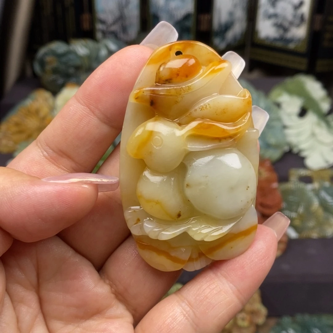 蛇纹石玉未镶嵌吊坠(不含链)