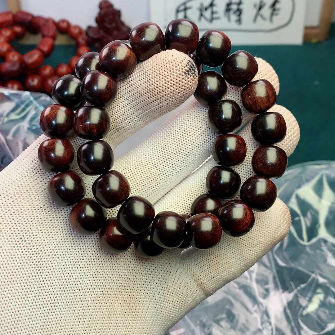 黄花梨/降香黄檀手串/手链12.8老型帝王紫海南黄花梨紫油梨老料