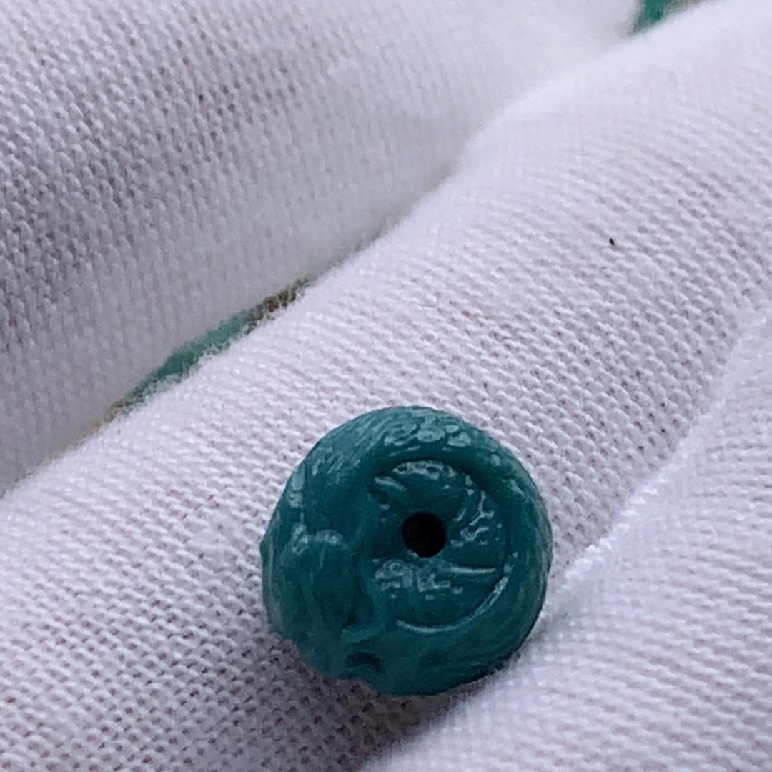 未镶嵌绿松石珠宝奇石原矿绿松石龙扣配饰