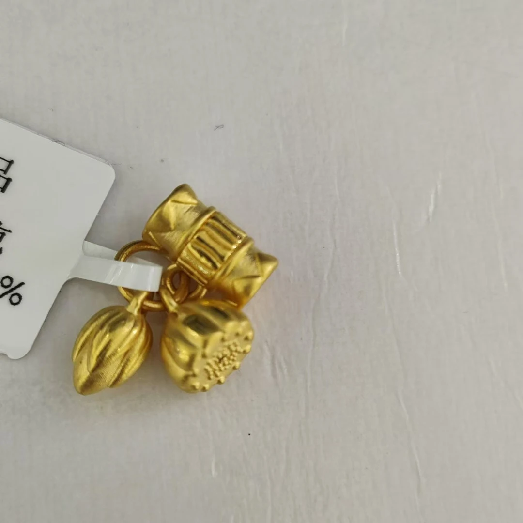 【小云专享】足金999饰品 竹节两世欢吊坠 2.04 GP