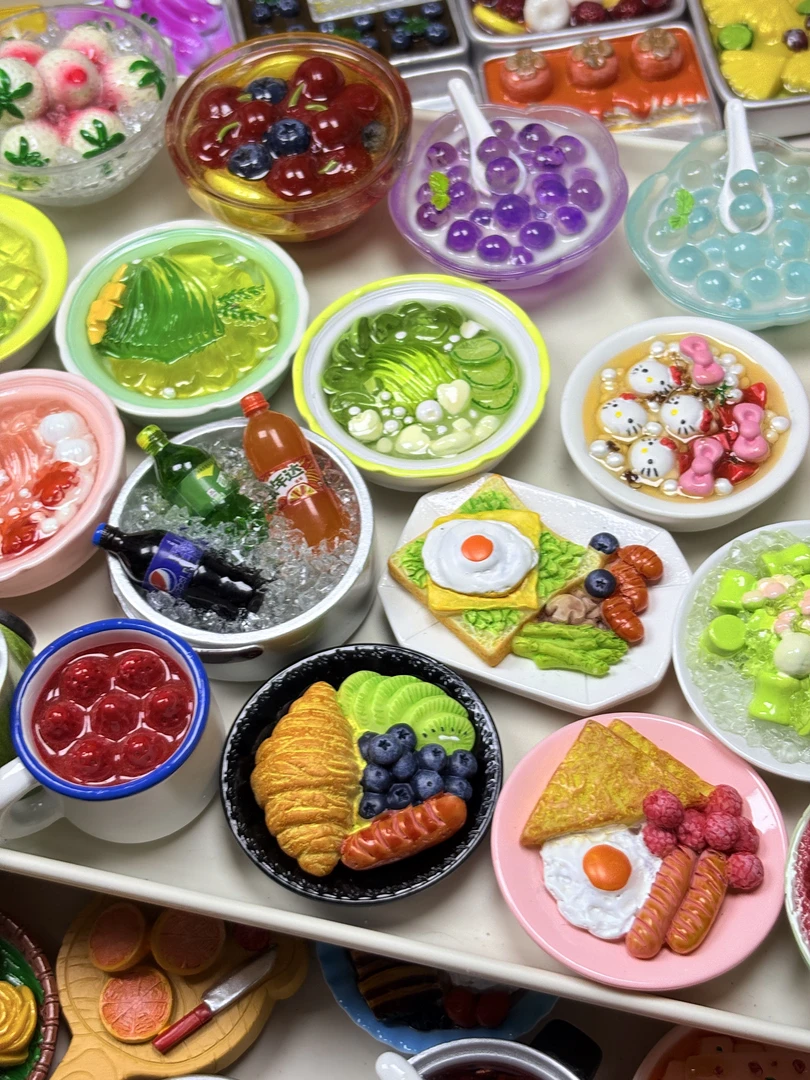 【平拆9包】创意仿真食玩磁铁冰箱贴 磁吸立式饰品摆件车饰