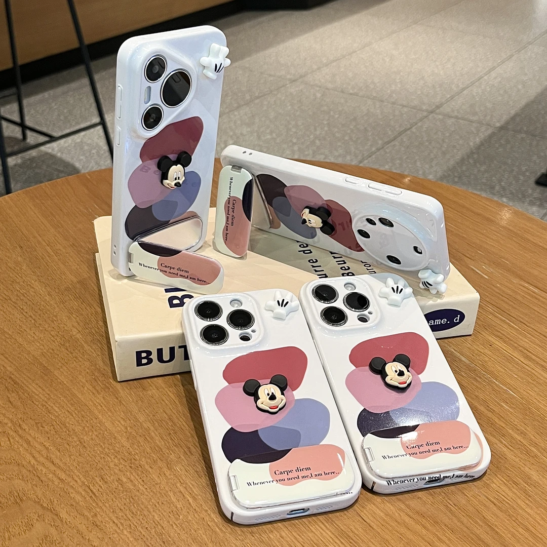 雅天立涂鸦色块米奇适用苹果17/16华为P70手机壳vivoppo小米15套