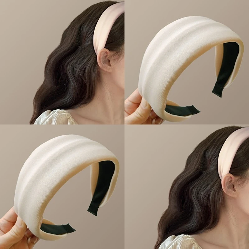 温柔云朵白~昆凌同款宽头箍！2025太空棉宽边头箍高颅顶新款发饰