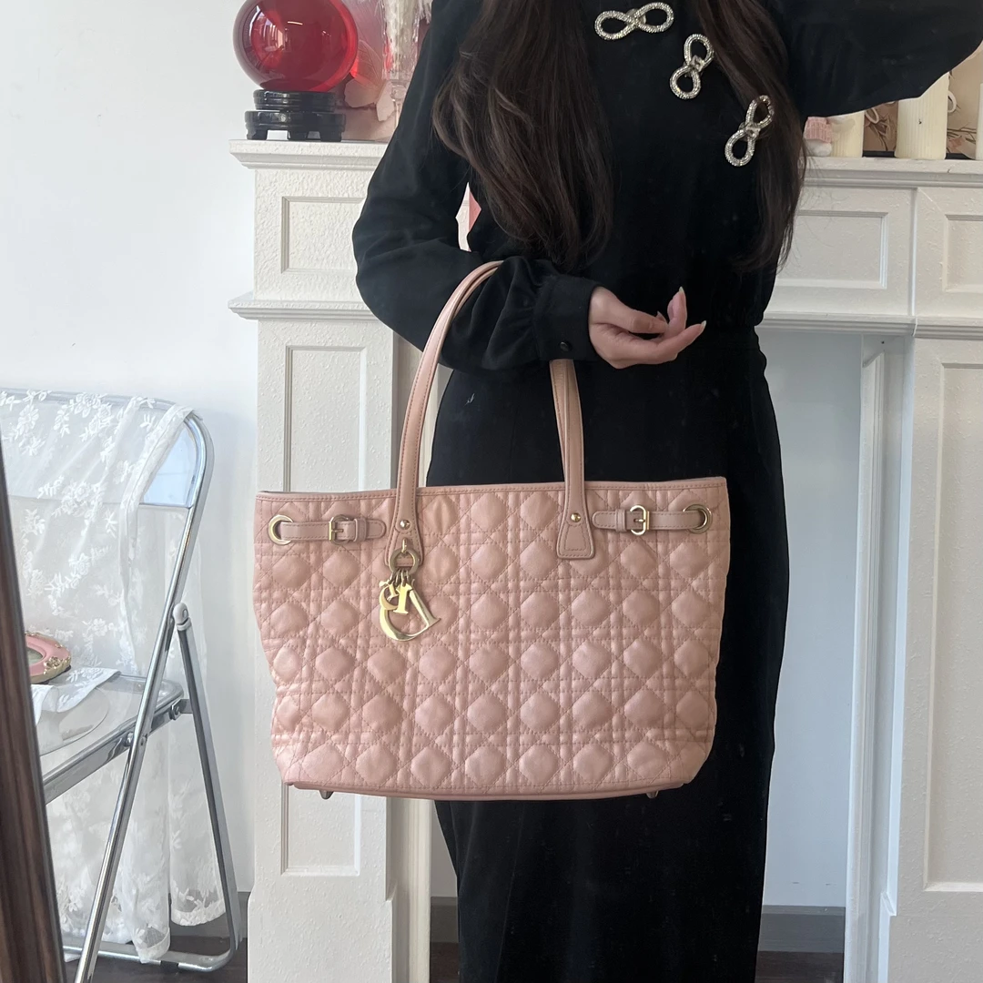 95新 DIOR/迪奥 dior裸粉色托特手提包
