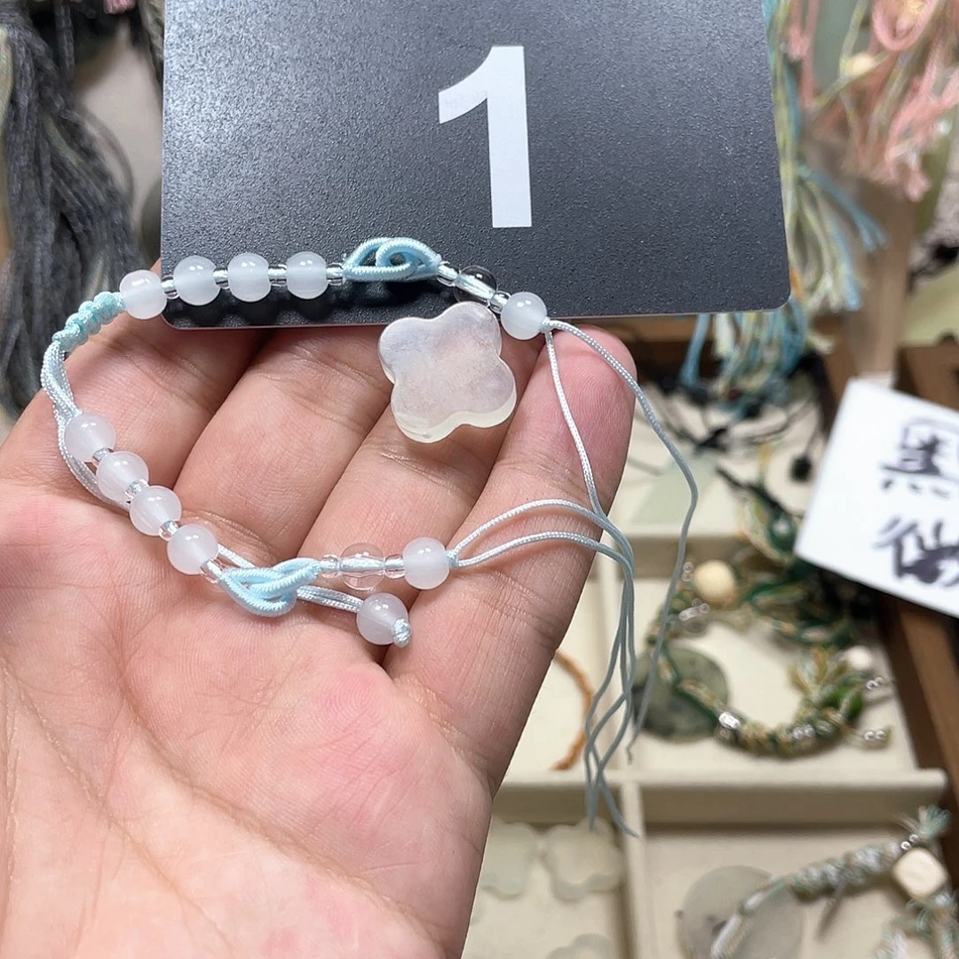蛇纹石玉合金手链