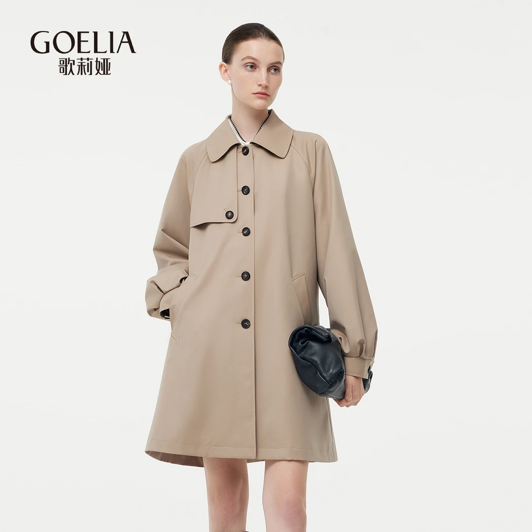 【商场同款新品】歌莉娅春季精纺绵羊毛风衣欧若风1E2L6L310