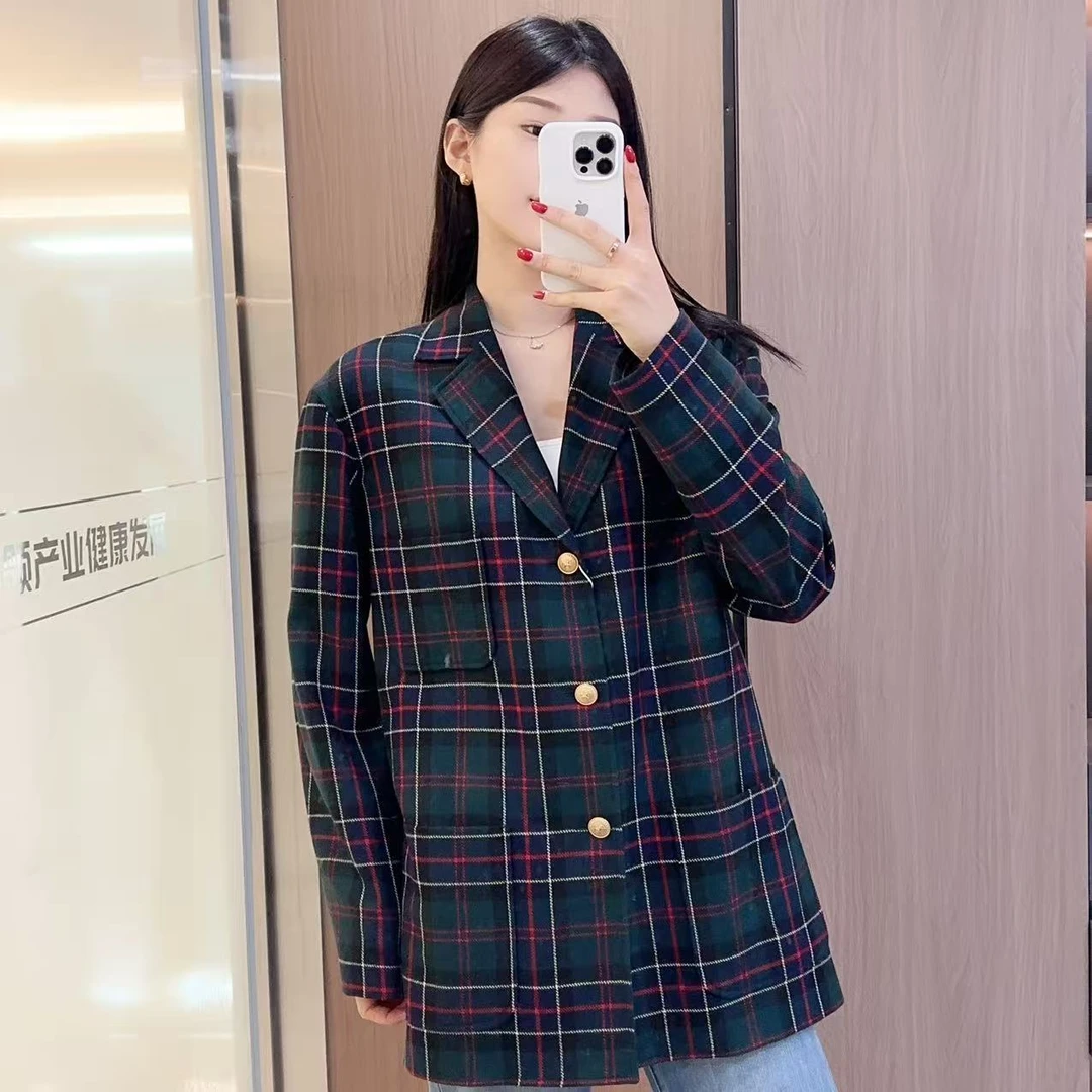 95新 GUCCI/古驰 麦殿/格子大衣/250220XLHVB08