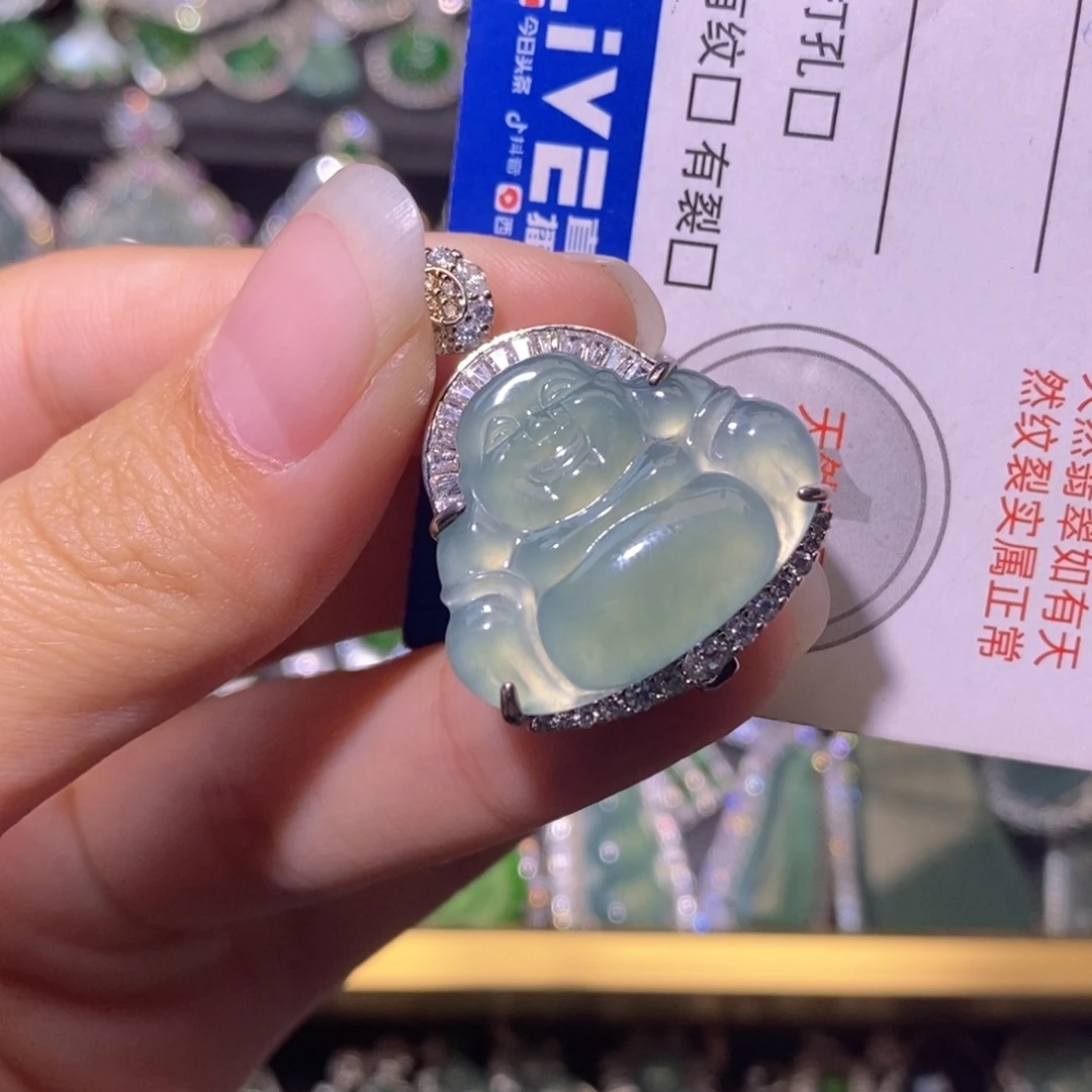 翡翠未镶嵌颈饰天然