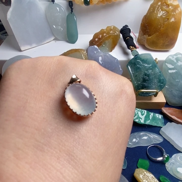 颈饰未镶嵌翡翠天然翡翠