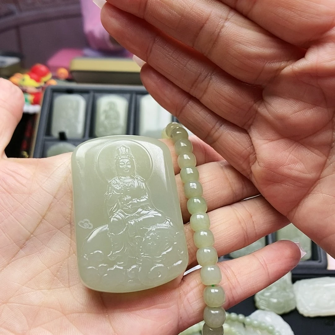 和田玉颈饰未镶嵌꧁****꧂