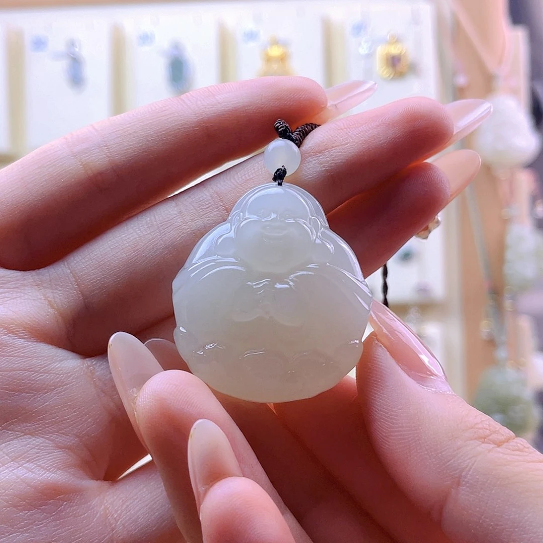 A***商和田玉未镶嵌吊坠(赠链)