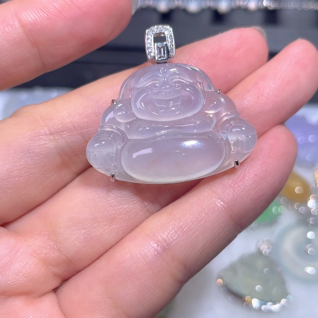 颈饰18K金镶嵌翡翠翡翠