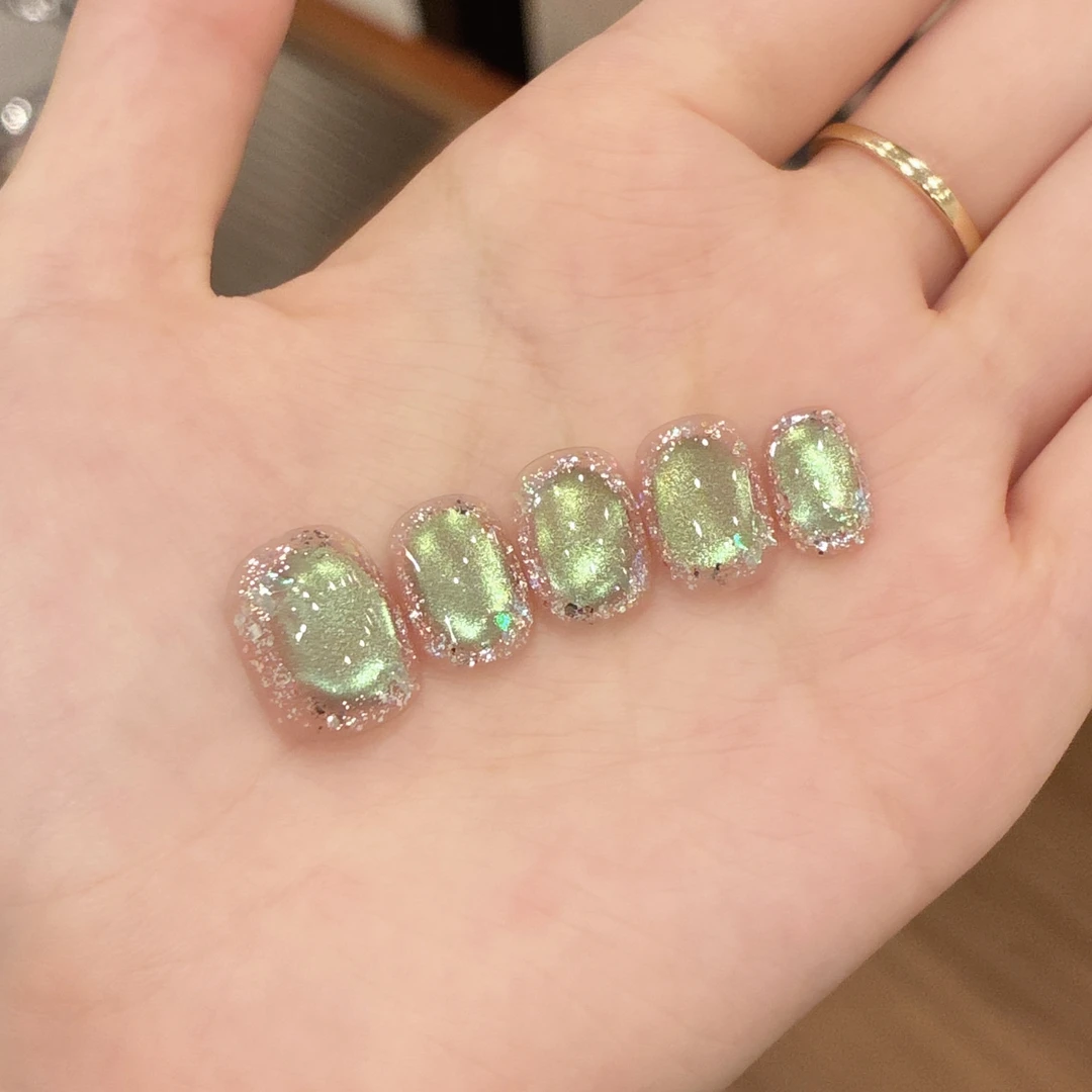 茉哉【星竹】纯手工定制美甲拆卸穿戴甲P0010