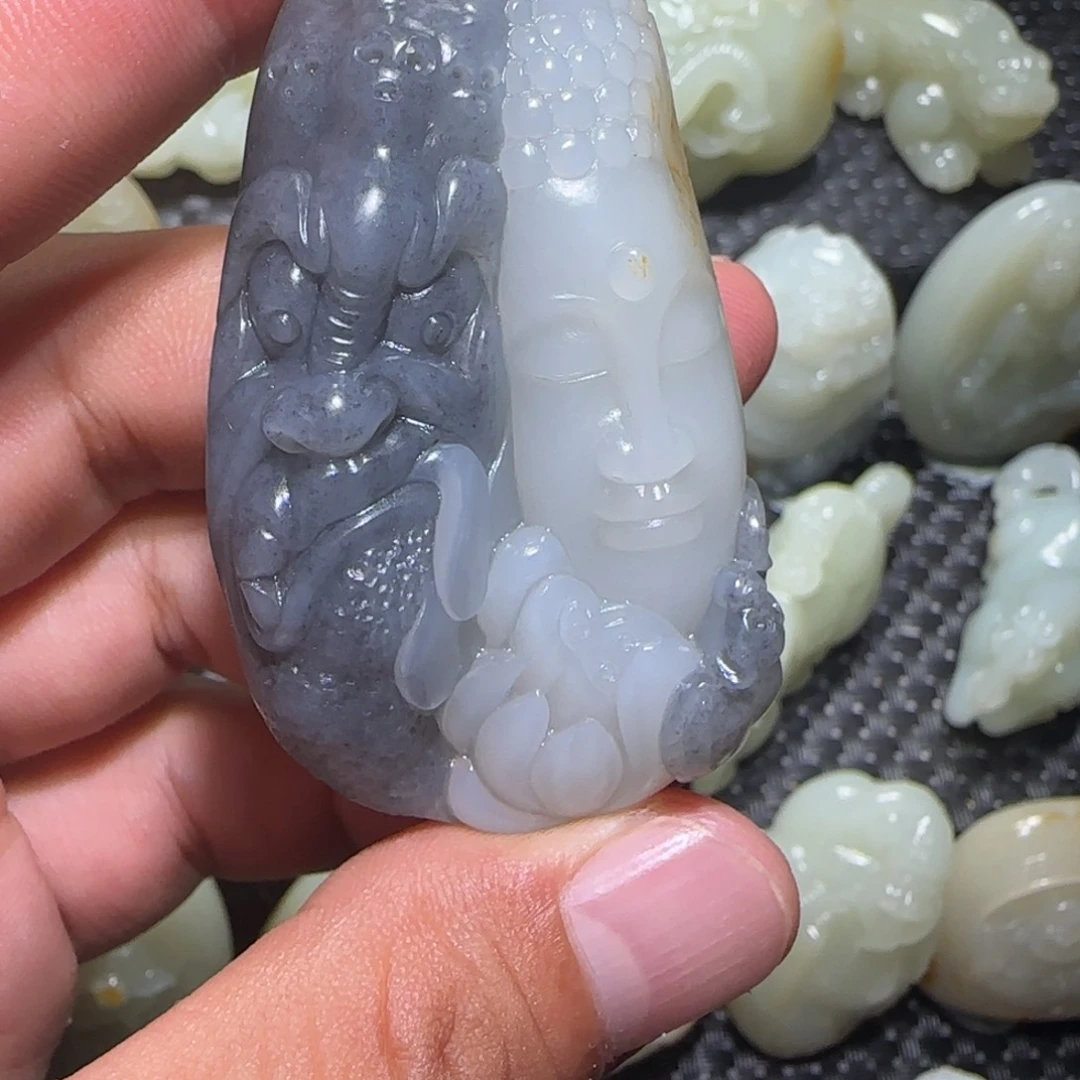 和田玉未镶嵌吊坠(不含链)慎*