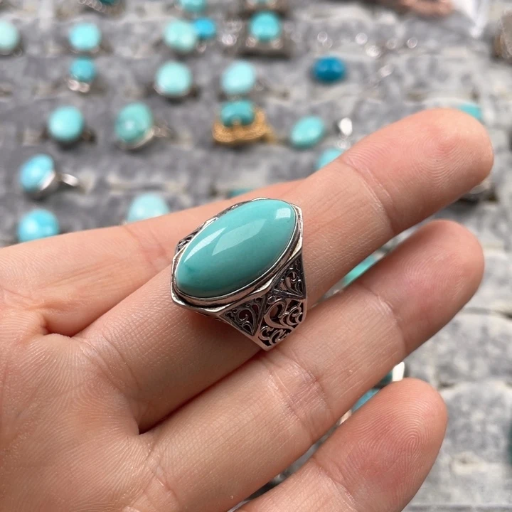 绿松石颈饰银S925镶嵌护**全