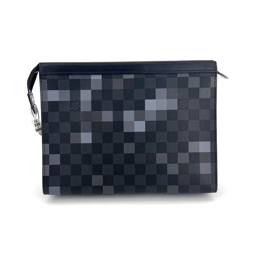 95新 LouisVuitton/路易威登 限量马赛克棋盘格手拿包 尺寸27/21